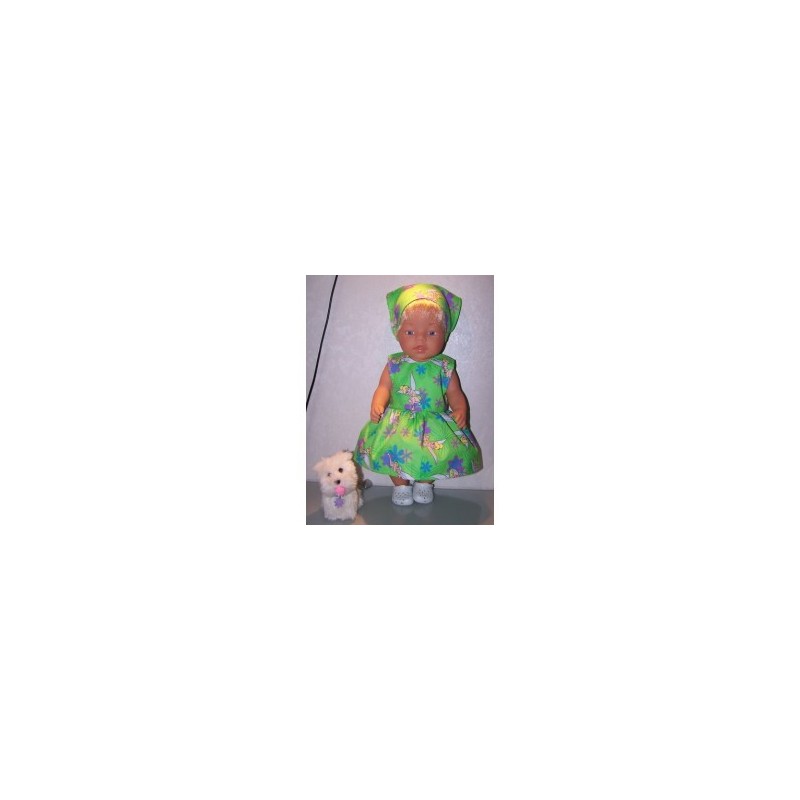 jurk tinkerbell groen baby born 43cm