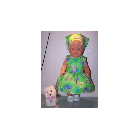 jurk tinkerbell groen baby born 43cm