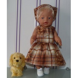 jurk koala bruin baby born 43cm