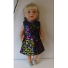 jurk zwart met gekleurd baby born 43cm