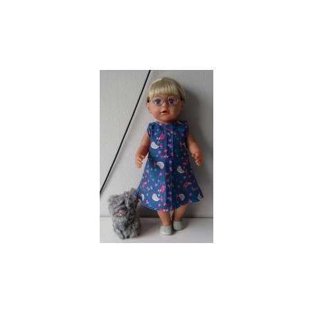jurk vogels baby born 43cm