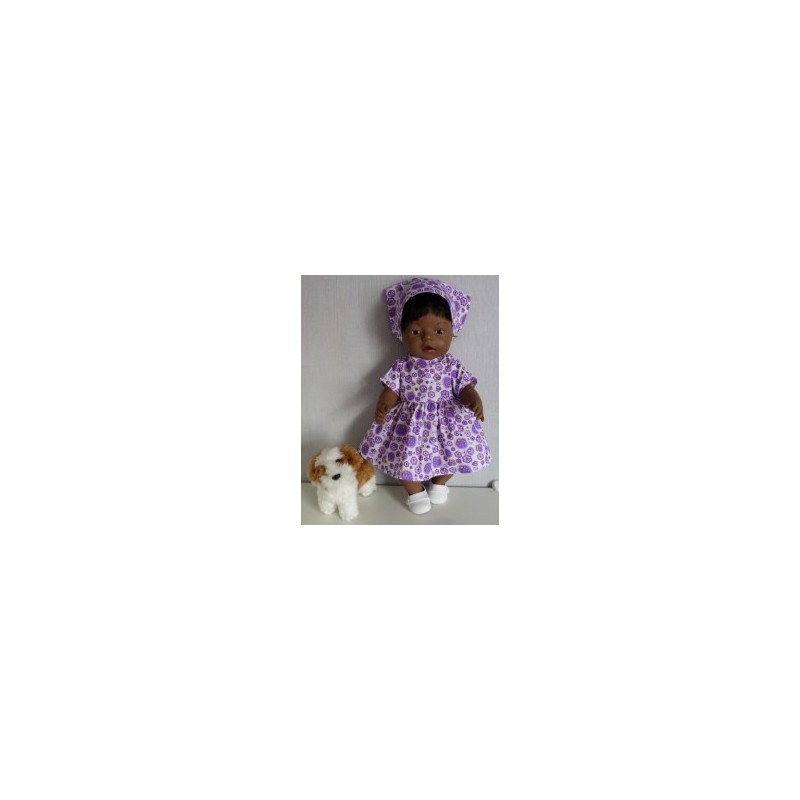 jurk lila aardbeien baby born 43cm