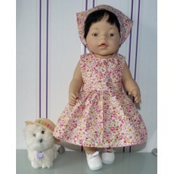 jurk gebloemd baby born 43cm