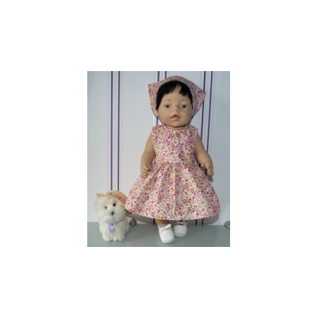 jurk gebloemd baby born 43cm