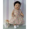 jurk licht rood gebloemd baby born 43cm