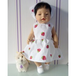 jurk aardbeien baby born 43cm