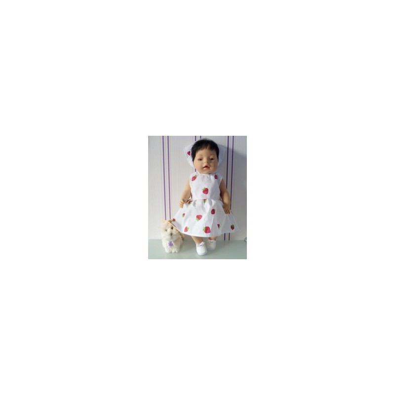 jurk aardbeien baby born 43cm