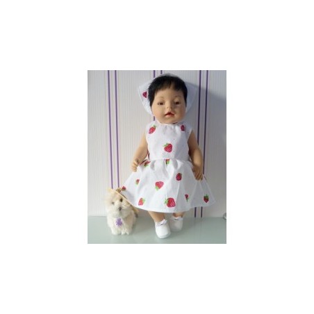 jurk aardbeien baby born 43cm