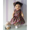 jurk zwart met hartjes baby born 43cm