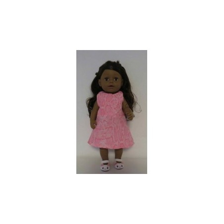 jurk roze slangen print baby born 43cm