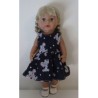 jurk donker blauw olifanten baby born 43cm