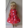 jurk rood met kop en schotel baby born 43cm