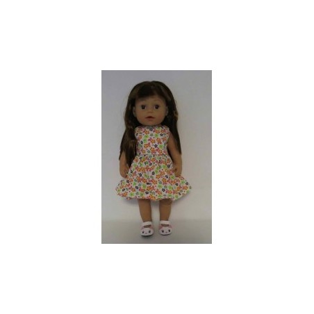 jurk oranje bloemen baby born 43cm