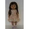 jurk oranje bloemen baby born 43cm