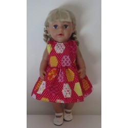 jurk rood baby born 43cm