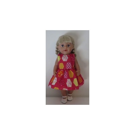 jurk rood baby born 43cm