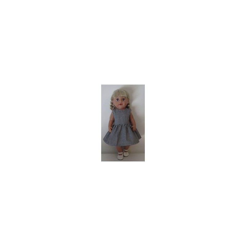 jurk zwart geruit baby born 43cm