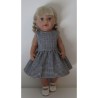 jurk zwart geruit baby born 43cm