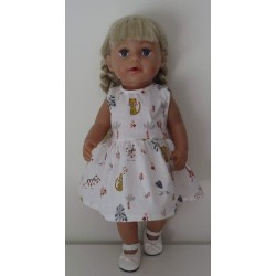 jurk wilde dieren baby born 43cm