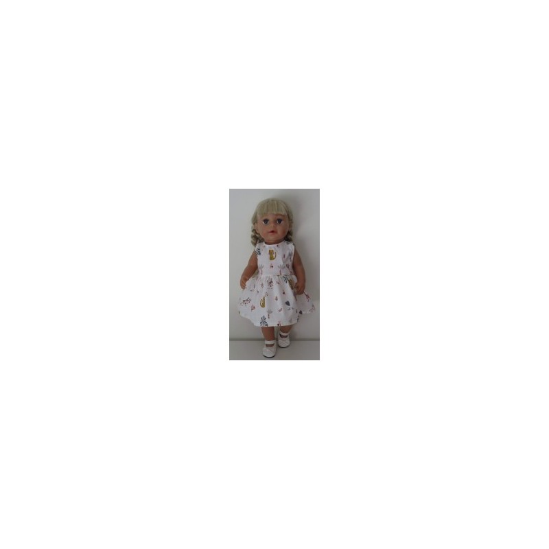 jurk wilde dieren baby born 43cm