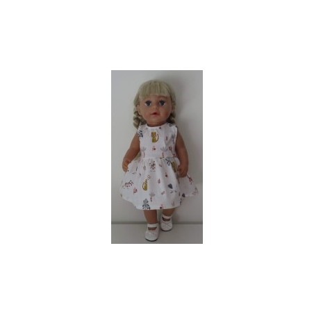 jurk wilde dieren baby born 43cm