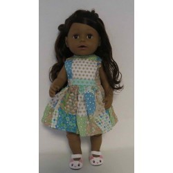 jurk bruin gekleurd baby born 43cm