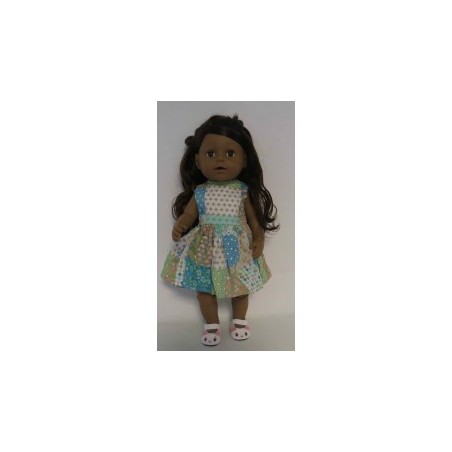 jurk bruin gekleurd baby born 43cm