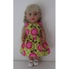jurk groen met bloemen groot baby born 43cm