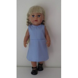 jurk blauw geruit baby born 43cm