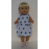 jurk blauw meisje baby born 43cm