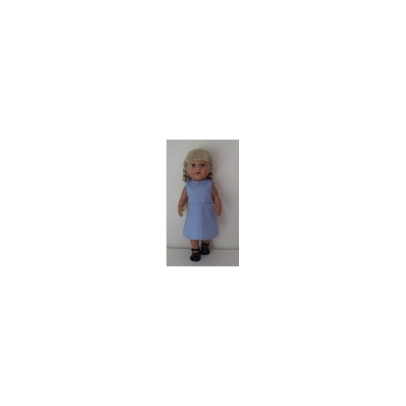 jurk blauw  baby born 43cm