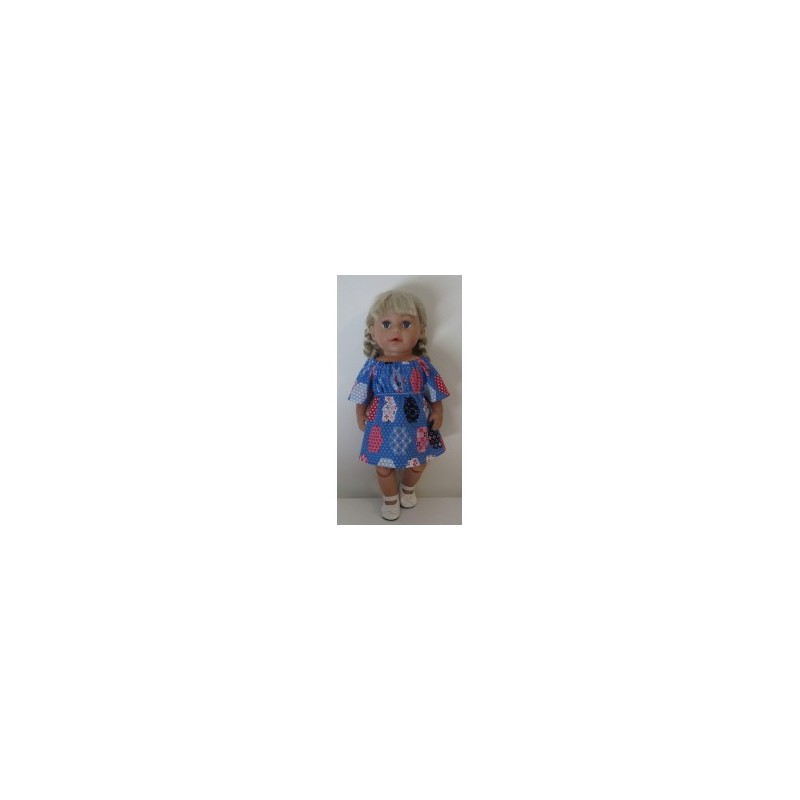 bootjurk blauw baby born 43cm