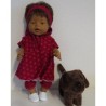 capuchonjurk setje rood  sterren baby born 43cm