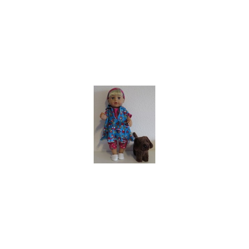 capuchonjurk setje paddestoelen  baby born 43cm