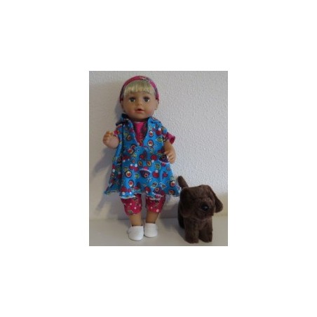 capuchonjurk setje paddestoelen  baby born 43cm