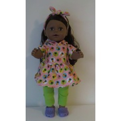capuchonjurk setje roze annanas baby born 43cm