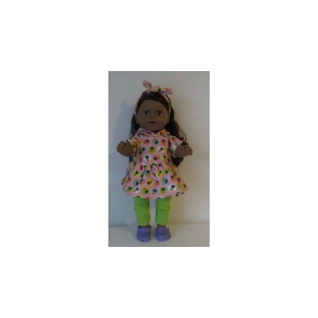 capuchonjurk setje roze annanas baby born 43cm