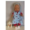 capuchonjurk setje blauw lieveheersbeestjes baby born 43cm