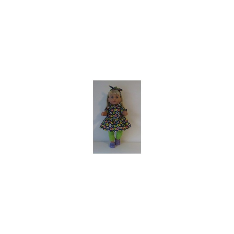 capuchonjurk setje blauw annanas baby born 43cm