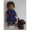 capuchonjurk setje paars sterren  baby born 43cm
