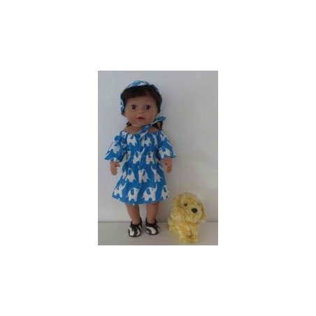 bootjurk blauw olifanten baby born 43cm