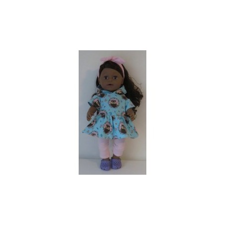 capuchonjurk setje blauw uilen baby born 43cm