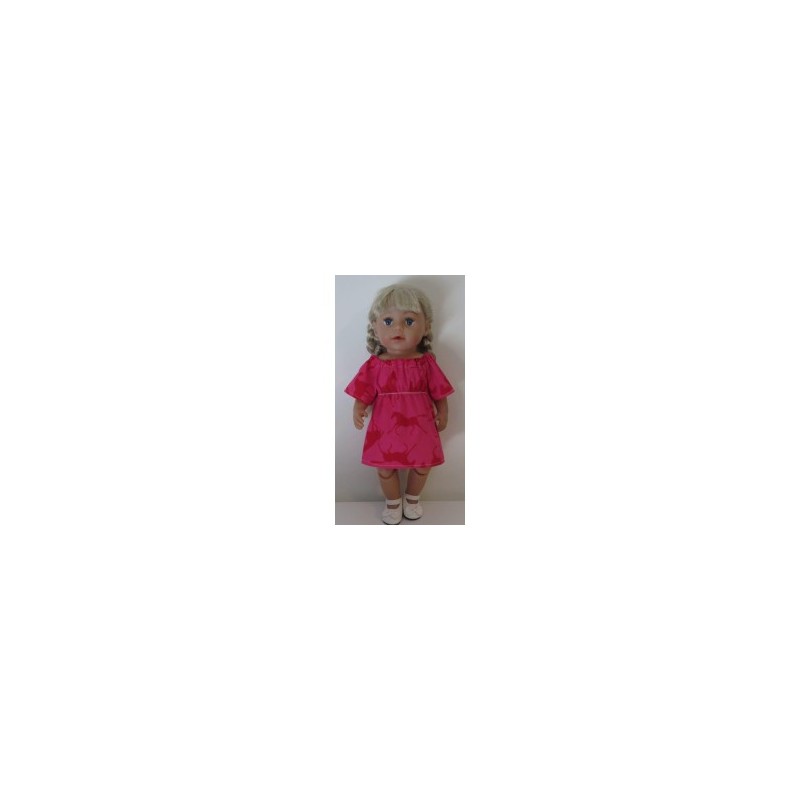 bootjurk roze paarden baby born 43cm