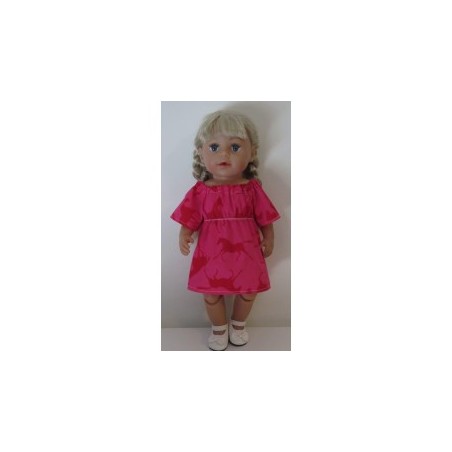 bootjurk roze paarden baby born 43cm