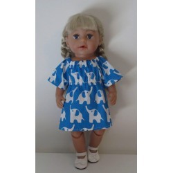 bootjurk blauw olifanten baby born 43cm