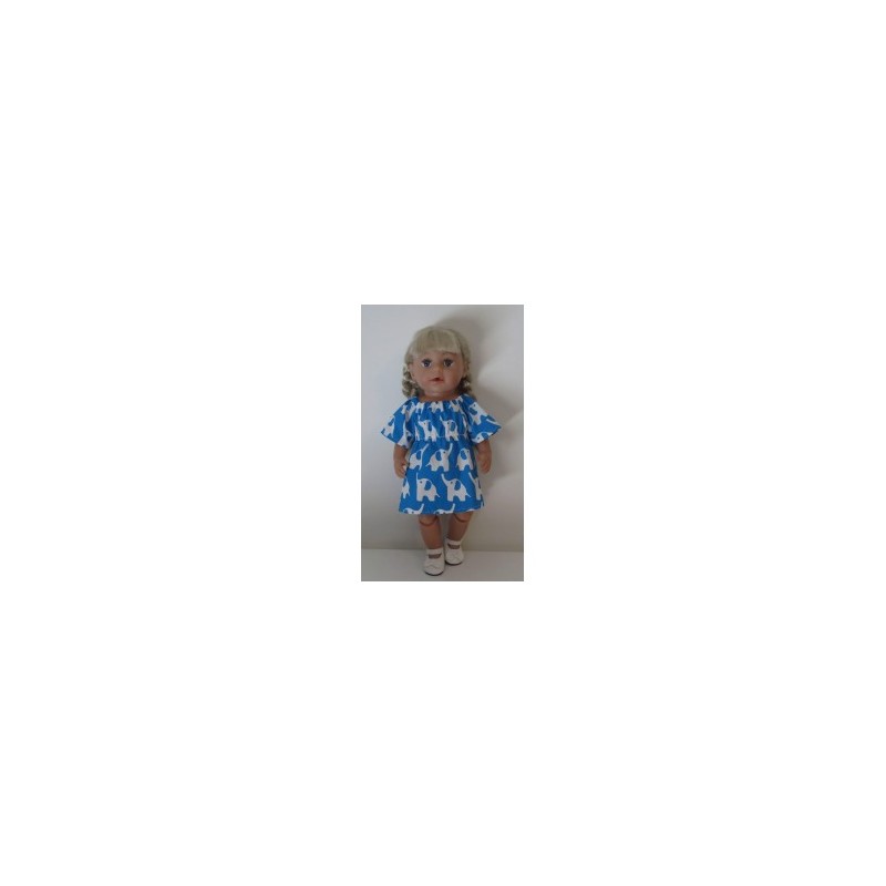 bootjurk blauw olifanten baby born 43cm