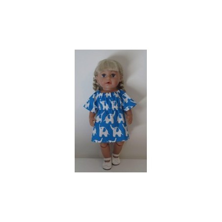 bootjurk blauw olifanten baby born 43cm