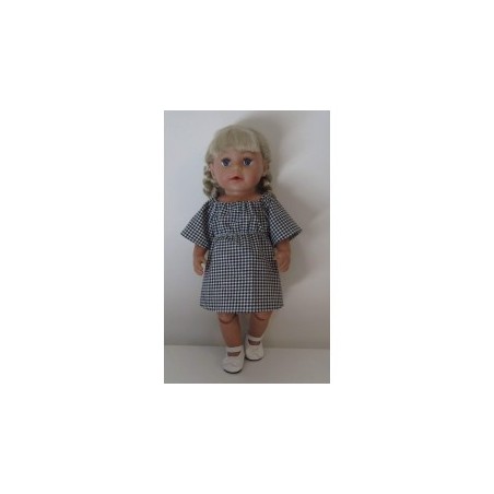 bootjurk zwart geruit baby born 43cm