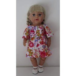 bootjurk wit met vlinders en bloemen baby born 43cm