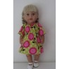 bootjurk groen met bloemen groot baby born 43cm